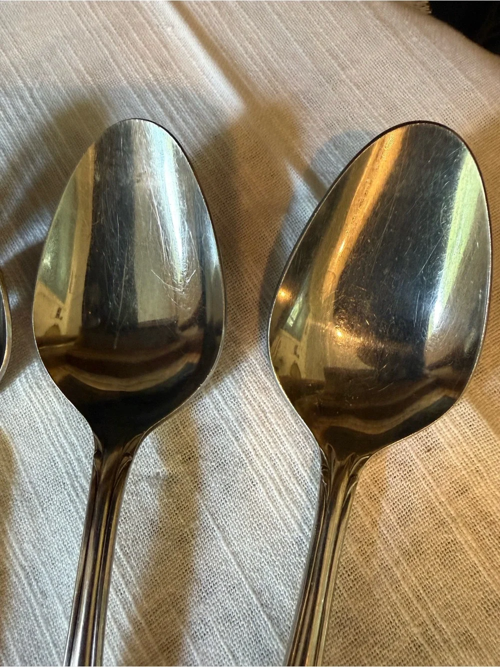 Hampton Court Japan Serving Spoon Set - Stainless Steel Elegant Pattern (Silver)